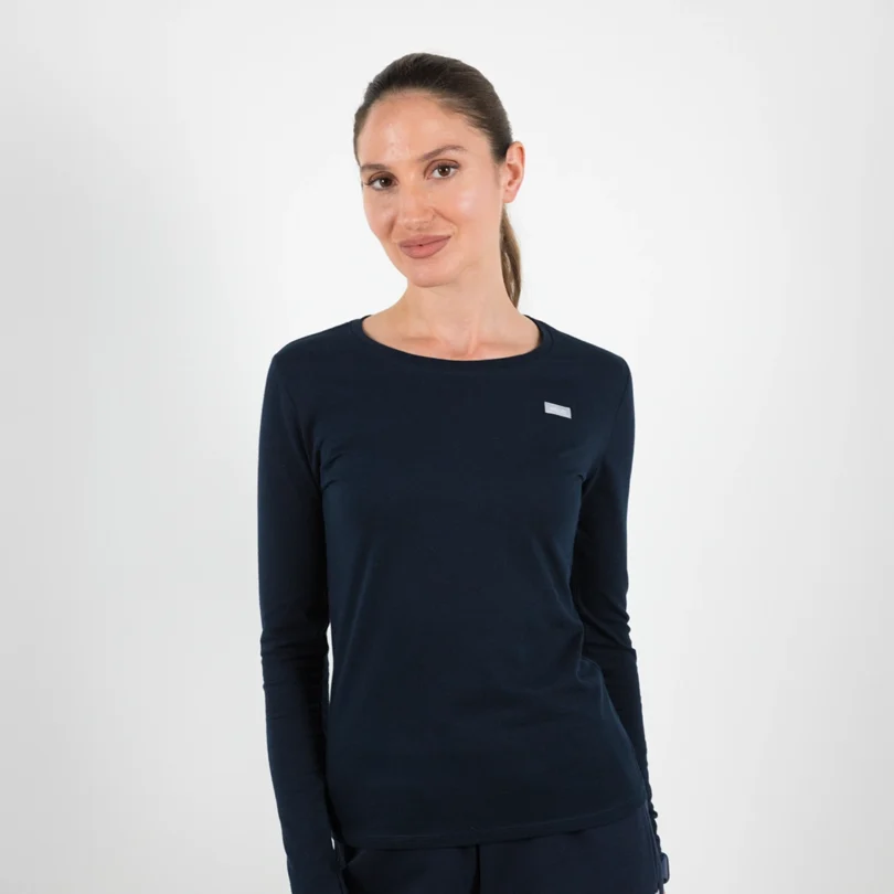 Rita – Camiseta Médica Manga Larga de Mujer Trust Navy